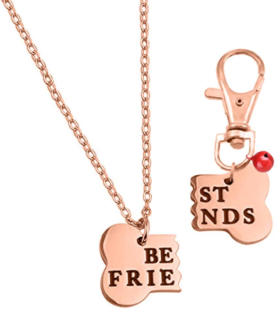 dog and human bff necklace