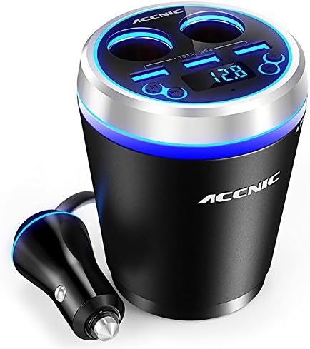 Bluetooth Car Cup Charger MP3 Player Bluetooth Car Kit FM Transmitter HandsFree Cigarette Lighter Adapter Splitter 3 Ports USB