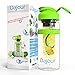 ONE DAY SALE Fruit Infuser Water Bottle 32 Ounce NO BPA Sports Flavor Infusion Bottle - PLUS Recipe Ebook and Cleaning Brush INCLUDED