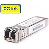 10 Gigabit SFP+ LC Single-Mode Transceiver, 10GBASE-LR Module for Cisco SFP-10G-LR, Ubiquiti UF-SM-10G, Mikrotik, D-Link, Supermicro, Netgear, TP-Link, Broadcom, Linksys (1310nm, DDM, 10km)