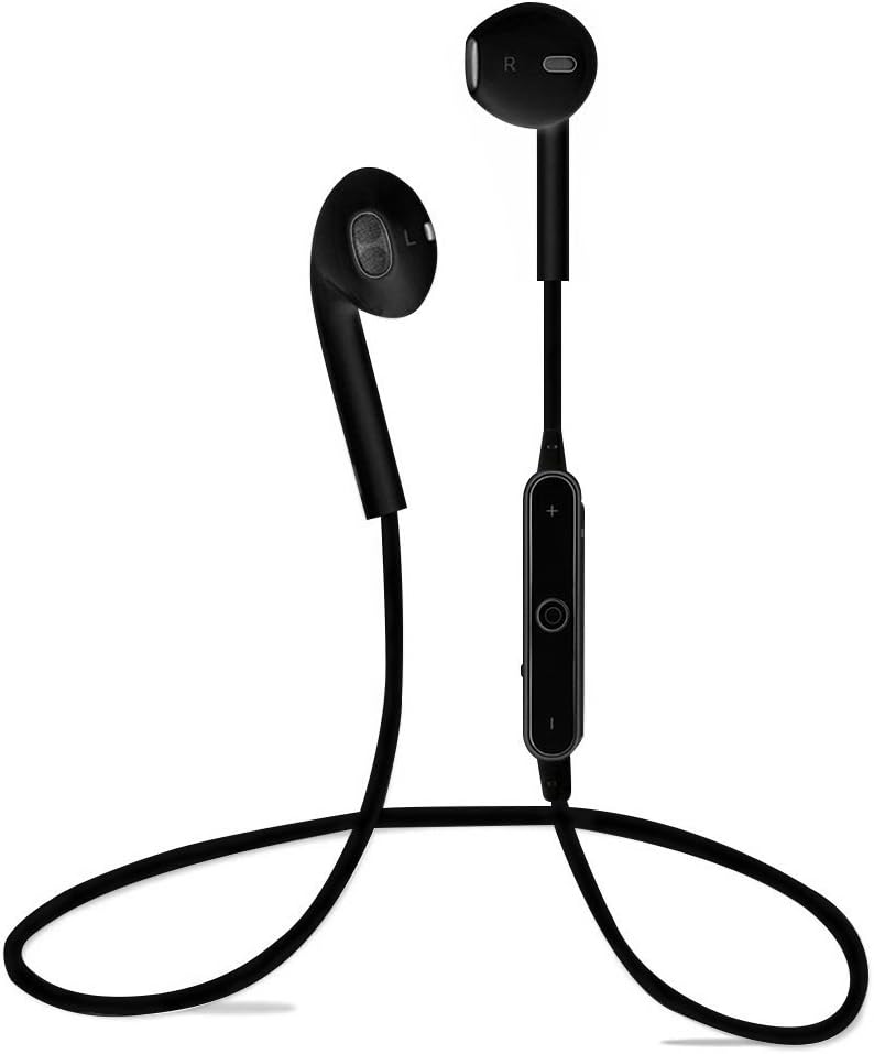 Wireless Earbuds, Throne 2 Bluetooth Sports Headphones w/Mic IPX5 Waterproof HD Stereo Sweatproof In Ear Earphones for Gym Running Workout 6 Hour Battery Noise Cancelling Headsets (Black)