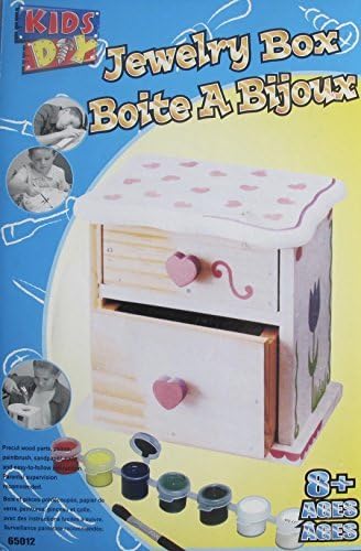Maxim KIDS DIY Do It Yourself JEWELRY BOX Kit w Pre-Cut WOOD Parts &amp; MORE! (2003)