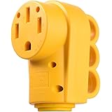 Snowy Fox RV 50 Amp Female Replacement Plug Heavy Duty Receptacle Plug with Ergonomic Grip Handle