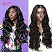 Dorosy Hair 360 Lace Frontal Wigs Free Part Body Wave Human Hair Brazilian Remy Hair Wigs Wet Wavy Lace Wigs Pre Plucked with Baby Hair(18inch with 180% density)