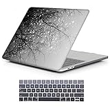 MacBook Pro 13 Case 2018 2017 2016 Release A1989/A1706/A1708, iCasso Hard Case Shell and Keyboard Cover for Apple New MacBook Pro 13" with/Without Touch Bar and Touch ID,Gray Tree