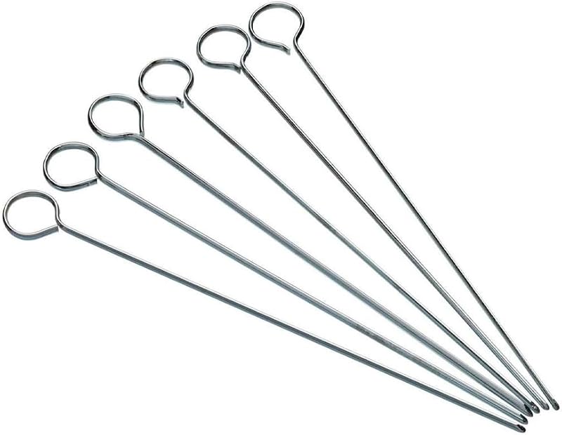 KitchenCraft Flat Kebab Skewers Stainless Steel Set of 6 8in