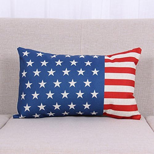 Venzhe European American US Flag Pillow Case Rectangle Printed England UK Flag Pillowcase European Cotton Linen Lumar Cushion Cover 12x20 Inch - Pattern 13