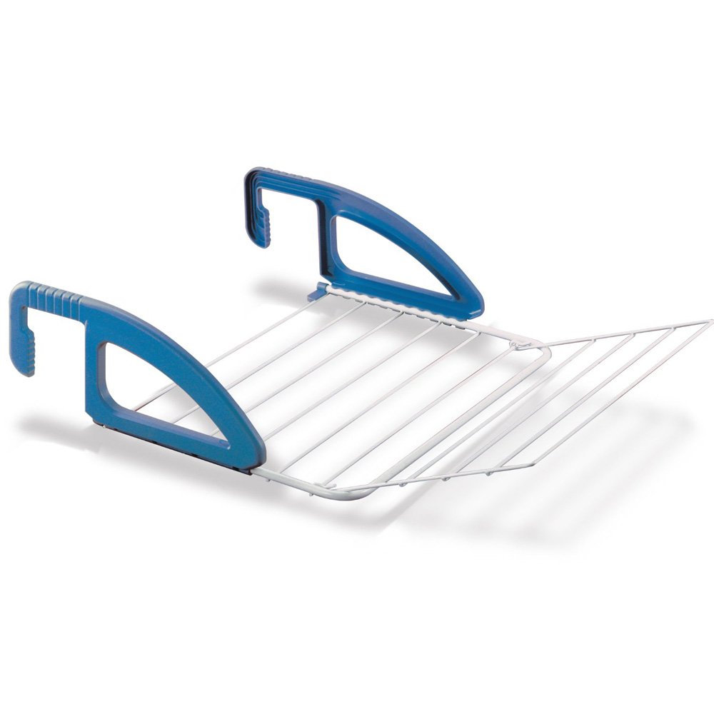 Metaltex Bries Laundry Airer with Folding Wing, Epotherm Coating, Black, Silver