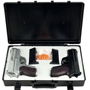 New CYMA Twin Spring Airsoft Dual Pistol Combo Pack Set Hand Gun w/ Case 6mm BB