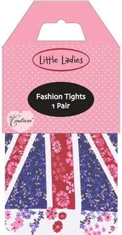 Couture Little Ladies Girls Union Jack Footless Tights (1 Pair)