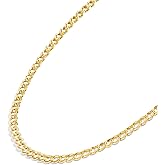 Jewelry Atelier Gold Chain Necklace Collection - 14K Solid Yellow Gold Filled Miami Cuban Curb Link Chain Necklaces for Women and Men with Different Sizes (2.7mm, 3.6mm, 4.5mm, or 5.5mm)