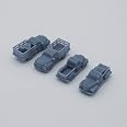 Outland Models Model Railroad Scenery City Car Taxi 4pcs Gauge Z 1