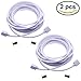 TronicsPros 2pcs 5m 16.4ft RGB Extension Cable Cord 4 Pin Flex LED Tape LED Ribbon LED Rope Light Connector Wire for RGB 5050 3528 2835 Flexible LED Strip Light w/ 4X Male to Male 4Pin Adapter Plugs