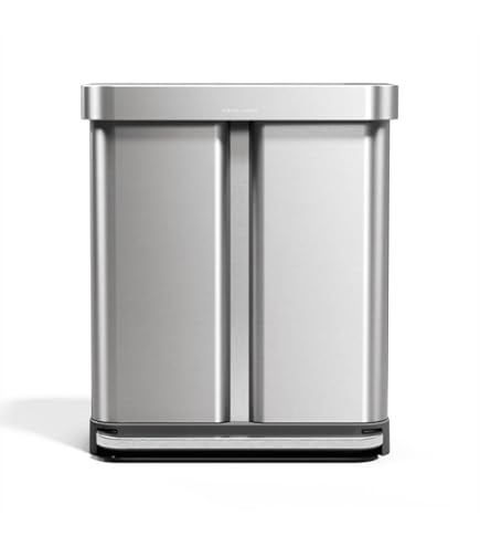 Amazon.com: simplehuman 48 Liter / 12.7 Gallon Touch-Bar Dual