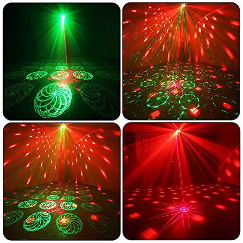 Party dj disco Lights + Dj Disco Ball,Two in One stage lights Effect Projector Karaoke Equipment With Remote Control Sound Activated for Dancing Christmas Gift KTV Bar Concert Birthday