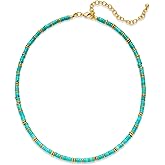 LILIE&WHITE Colorful Beaded Necklaces For Women Boho Necklace Turquoise Beaded Necklaces Choker Chain Necklace Gemstone Necklace Fashion Jewelry
