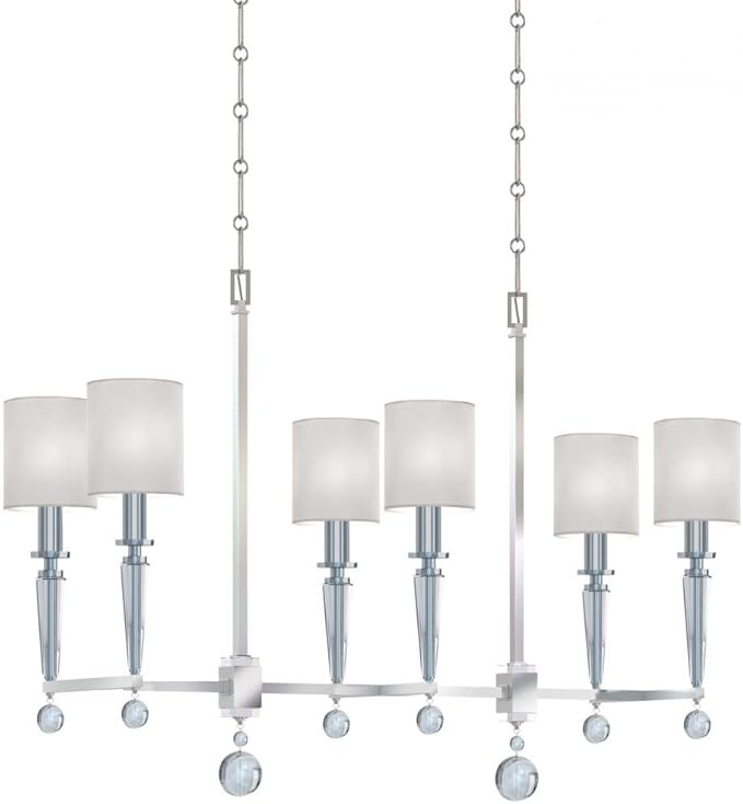 Níquel pulido Paxton 6 luz Linear – Lámpara de techo con brazos: Amazon