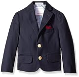 IZOD Little Boys' Brass Button Blazer, Navy, 5R