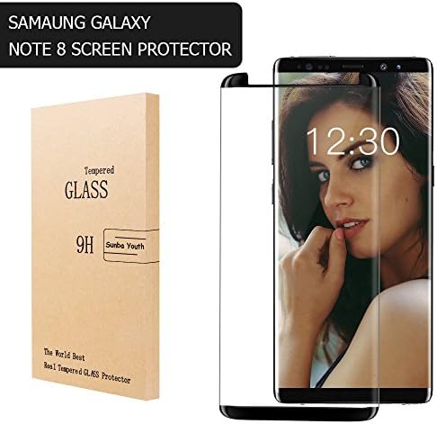 Galaxy Note 8 Screen Protector 2017, 3D Curved Full Coverage Anti-Scratch Samsung Galaxy Note 8 Tempered Glass Screen Protector- Easy Installation (Mini Black)