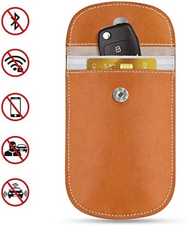 Aokeou 電波遮断ポーチ スマートキーケース ブロッキングポーチ リレーアタック車盗難防止 カーセキュリティ スキミング防止 リレーアタック対策 防犯対策 レザー 本革 電波遮断 超特価sale開催