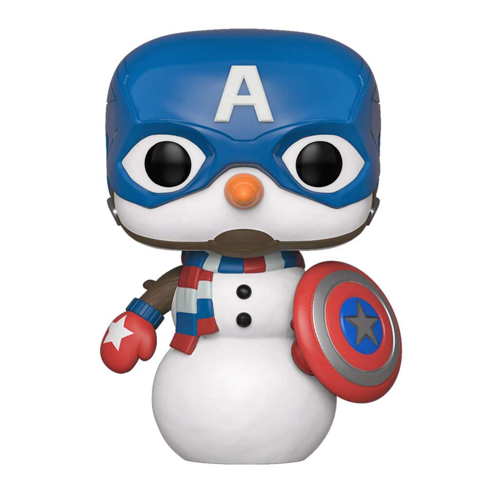 Funko POP! Bobble Marvel: Holiday - Captain America - Collectable Vinyl Figure - Gift Idea - Official Merchandise - Toys for Kids & Adults - Movies Fans - Model Figure for Collectors and Display — image 1