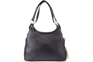 Glield Elegant Embossed Leather Purse Carrier Black for Small Dogs Cats Teddy Poodle Pomeranian 15.3" L x 7.8" W x 8.26" H PBB02