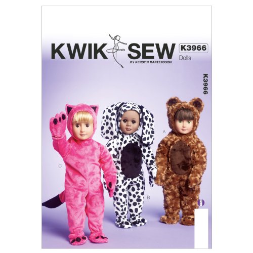 Kwik Sew Patterns K3966 Clothes for 18-Inch Doll Sewing Template, One Size