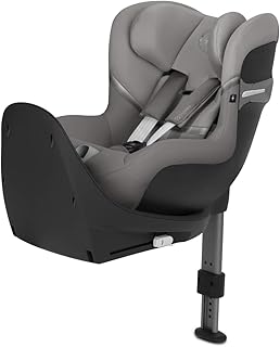 CYBEX Gold Sirona S i-Size, 360° Drehmechanismus für einfaches Ein- und Aussteigen, Reboarder, Ab Geburt bis ca. 4 Jahre, Bis max. 105 cm Körpergröße, Soho Grey