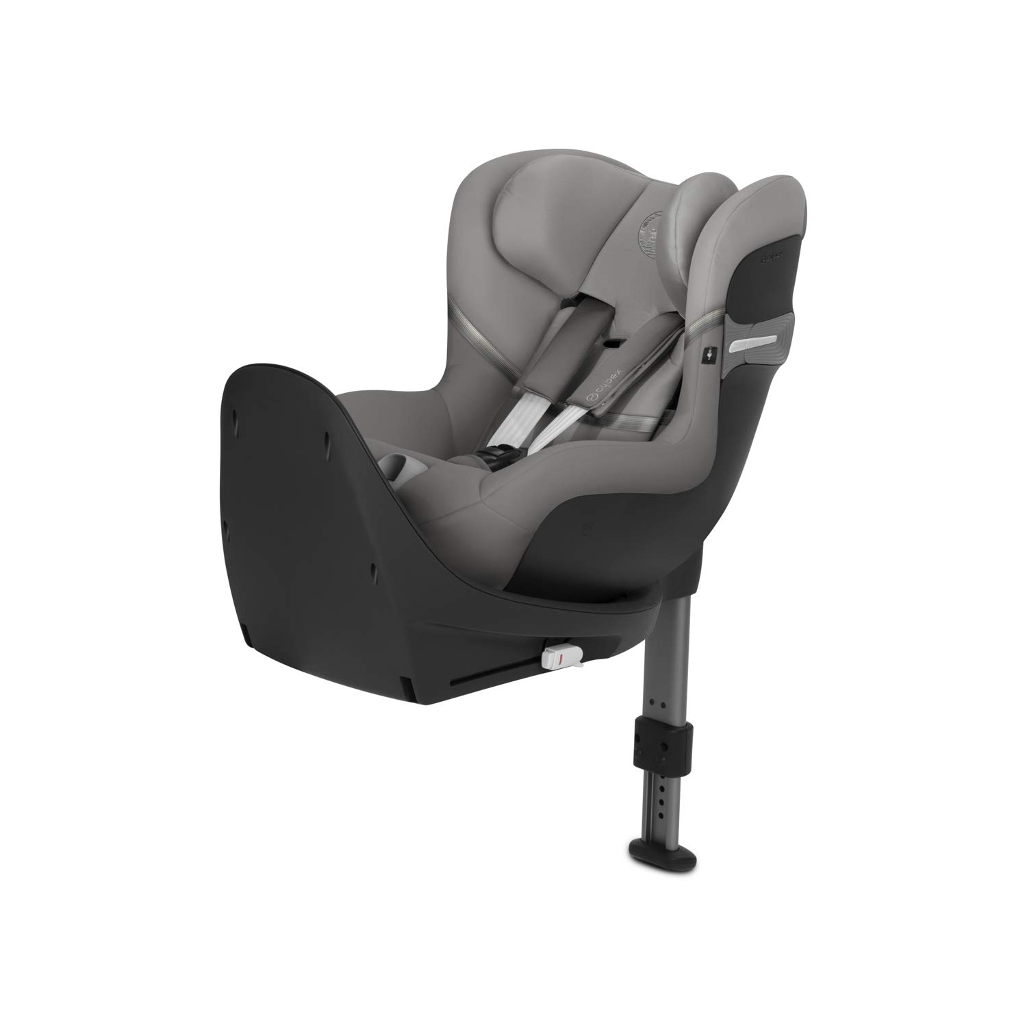 CYBEX Gold Sirona S i-Size, 360° Drehmechanismus für einfaches Ein- und Aussteigen, Reboarder, Ab Geburt bis ca. 4 Jahre, Bis max. 105 cm Körpergröße, Soho Grey