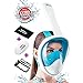 Snorkel Mask Full Face for Kids and Adults - Anti-Fog and Anti-Leak Easybreath Snorkeling Gear - Dive Scuba Mask with 180 Panoramic View and 4 Bonus Items as Snorkel Set (White-Blue, S/M)