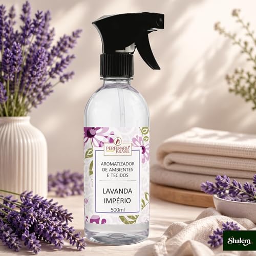 Aromatizador de Ambientes e Tecidos 500ml – Home Spray Perfumado Premium, Aroma Duradouro para Casa, Sofás, Cortinas e Roupas - Lavanda Imperio