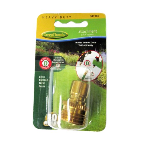 Green Thumb 09QCMGT Brass Male Connector for Hose