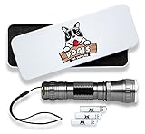 Pogi's Pet Stain Detector - 3W High Power LED UV Blacklight for Illuminating Pet Urine & Organic Stains - Powerful, Portable, Batteries Included