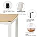 Need 55 Inch Large Computer Desk - Modern Simple Style Home Office Gaming Desk, Basic Writing Table for Study Student, White Metal Frame, Teak