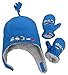 N'Ice Caps Little Boys and Baby Sherpa Lined Fleece Embroidered Hat Mitten Set (2T-4T, Royal)