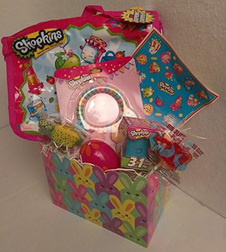 Happy SHOPKINS Mega Basket Kids Toddlers Gift Children Pre Made Eggs Goodies Candy Plush