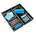 mDesign Square Plastic Office Desktop and Drawer Storage Organizer Tray Holder for Office Supplies, Gel Pens, Pencils, Markers, Tape, Erasers, Paperclips, Staplers - 2.25