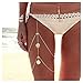 ShiningLove Chic Vintage Coin Multilayer Boho Thigh Leg Chain Bohemia Jewelry Accessory 1PC Color:Gold