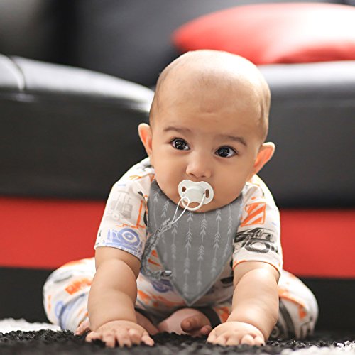 YISSVIC Baby Bandana Drool Bibs Unisex 5 Pack Plus 4 Pack Teething Soother Holder 100% Organic Cotton Soft and Absorbent Machine Washable for Boys and Girls - Thumbnail 5