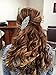 Fairy Moda Long Crystal Floral Bridal Wedding Hair Comb Silver Tone for Women (Width 4 1/8