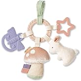 Itzy Ritzy Teething Activity Toy - Bitzy Busy Ring Infant Teething Toy Features Braided Ring & Dangling Toys, Includes Teethe