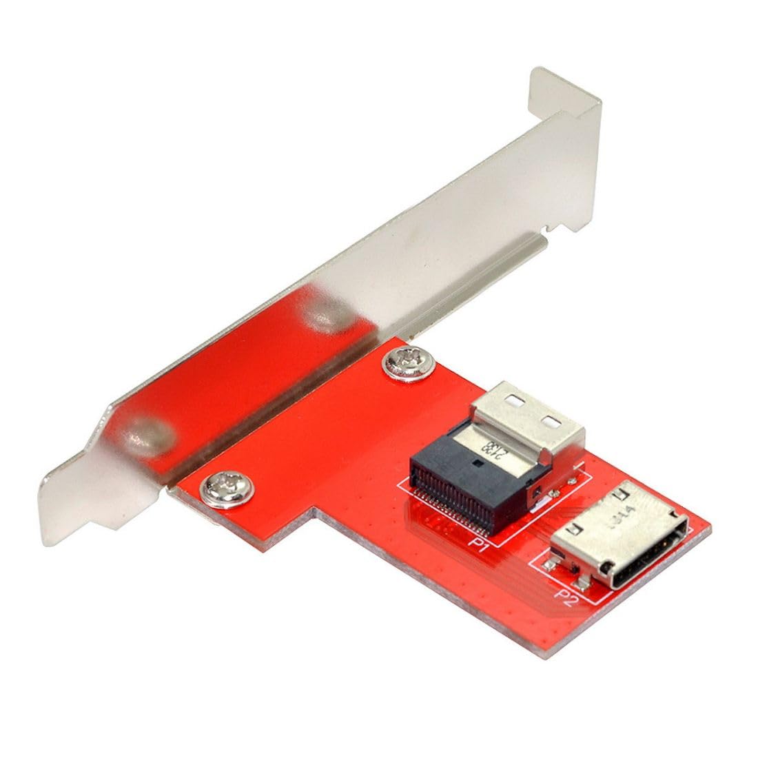 ChenYang CY Slimline SAS SFF-8654 PCI-Express 4.0 to Oculink SFF-8611 SFF-8612 PCBA Female Adapter with Bracket