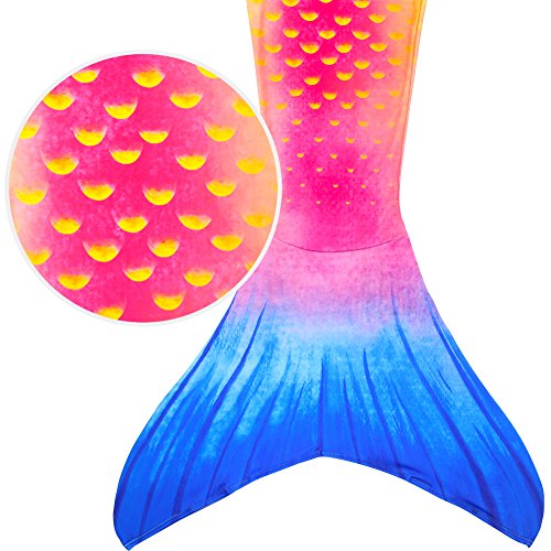 Play Tailor Kids Mermaid Tails for Swimming Girls Swimmable Mermaid Swimsuit Costume Size 10