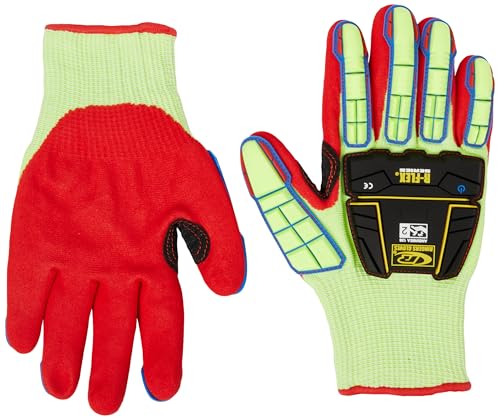Ansell Ringers R085 Guantes de Trabajo de Seguridad, Protección Mecánica, Talla 8 (M), Verde (8 Pares)
