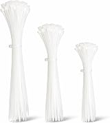 D.A.Y. Republic 100pc White Cable Ties Assorted 3 Sizes Self-Locking Zip Tie view 1