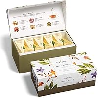 Tea Forte Presentation Box Tea Sampler Gift Set, 20 Assorted Variety Handcrafted Pyramid Tea Infuser Bags (Herbal Retreat)