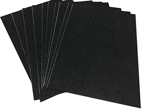 10 Sheets A4 Glitter Self-Adhesive Craft Vinyl Art Sparkling Sign Sticker Gemstone Metallic Colour Diy Gift (Black) - Thumbnail 3