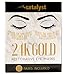 24K Gold Eye Mask With Collagen, 15 Pairs of Pads per Pack, Reduce Puffiness, Stimulate with Hyaluronic Acid to Fight Dark Circles and Under Eye Bags for Anti Aging Effects, Safe and Sterile Gel Packs