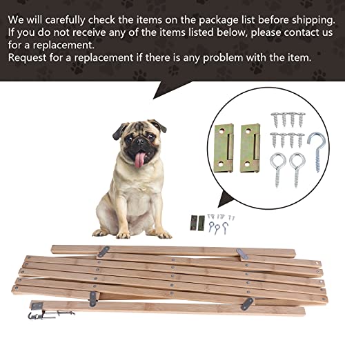 Expandable Accordion Dog Gate, Wooden Accordian Expansion Dog Gate for