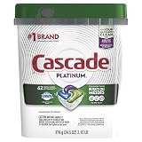 Cascade Platinum ActionPacs Dishwasher Detergent, Fresh, 62 Count per Pack, 34.5 Ounce (Packaging May Vary)